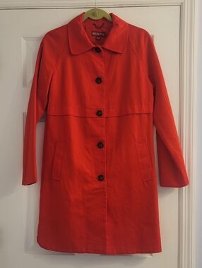 Merona Women's Bright Red Single-Breasted Trench Coat